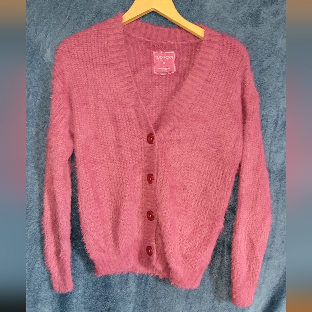 Fuzzy Pink Cardigan
